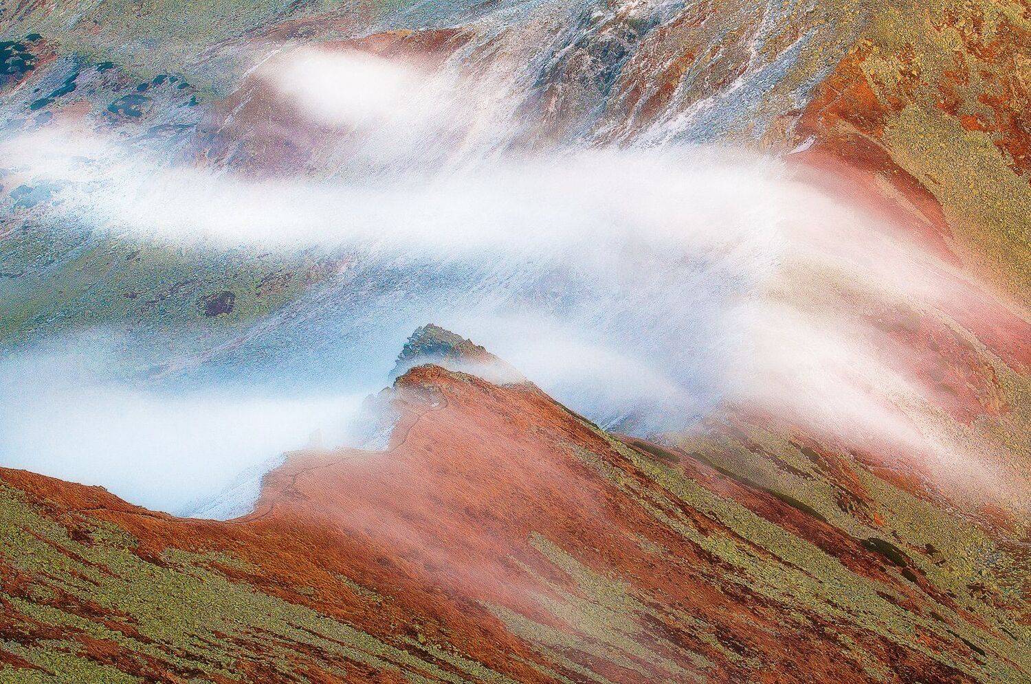 retezat, romania, landscape, sunset, foggy, Csomai David