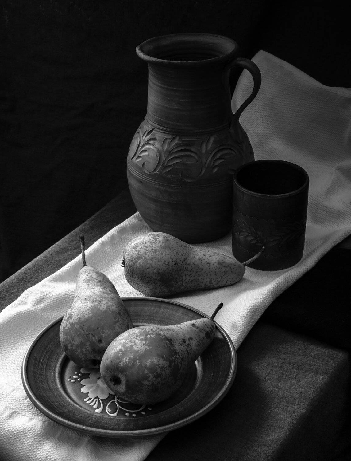 груши, кувшин, чб, Андрей Угренинов