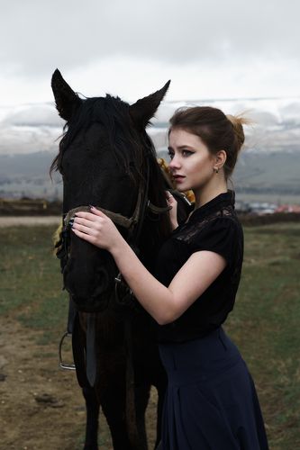 Girl with a horse