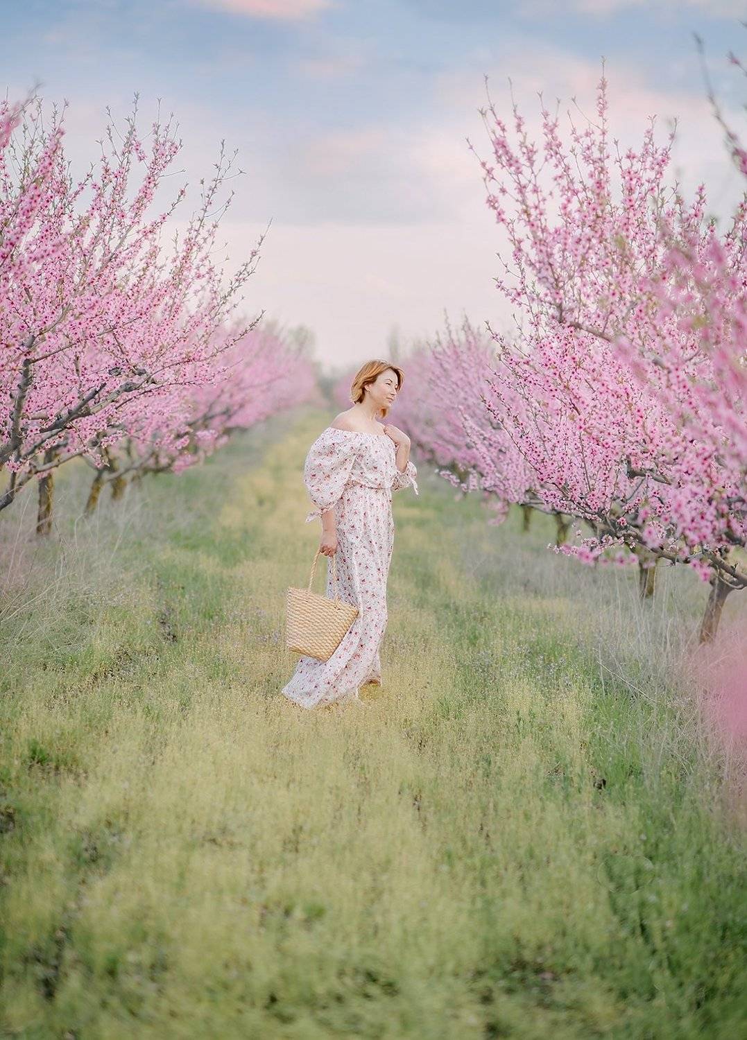 сады, сад, персик, цветы, весна, девушка, образ, воздух, природа, Алена Власко