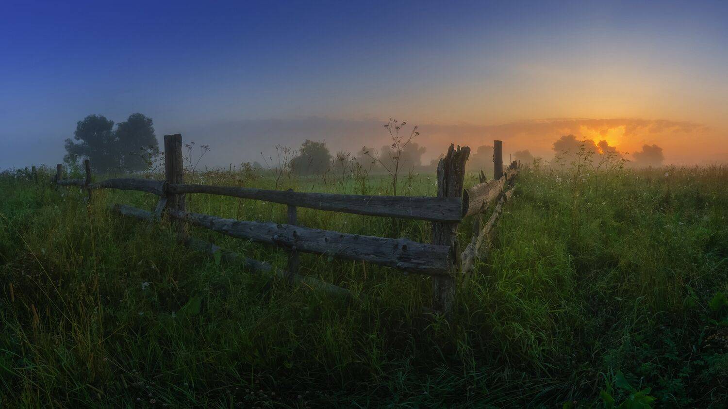 рассвет, деревня, россия, пейзаж, утро,, Виталий Левыкин