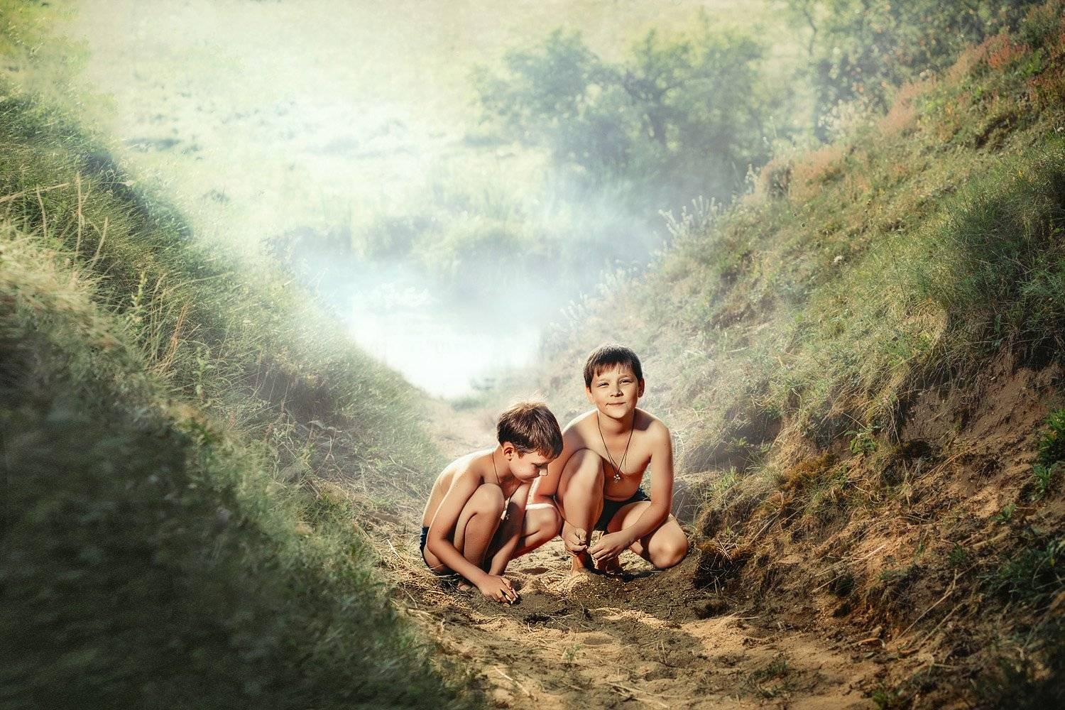 лето, дети, портрет, Крупина Татьяна