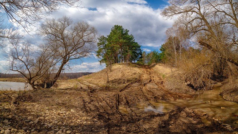 весна распутица таруса дорога Весна на р.Таруса фото превью