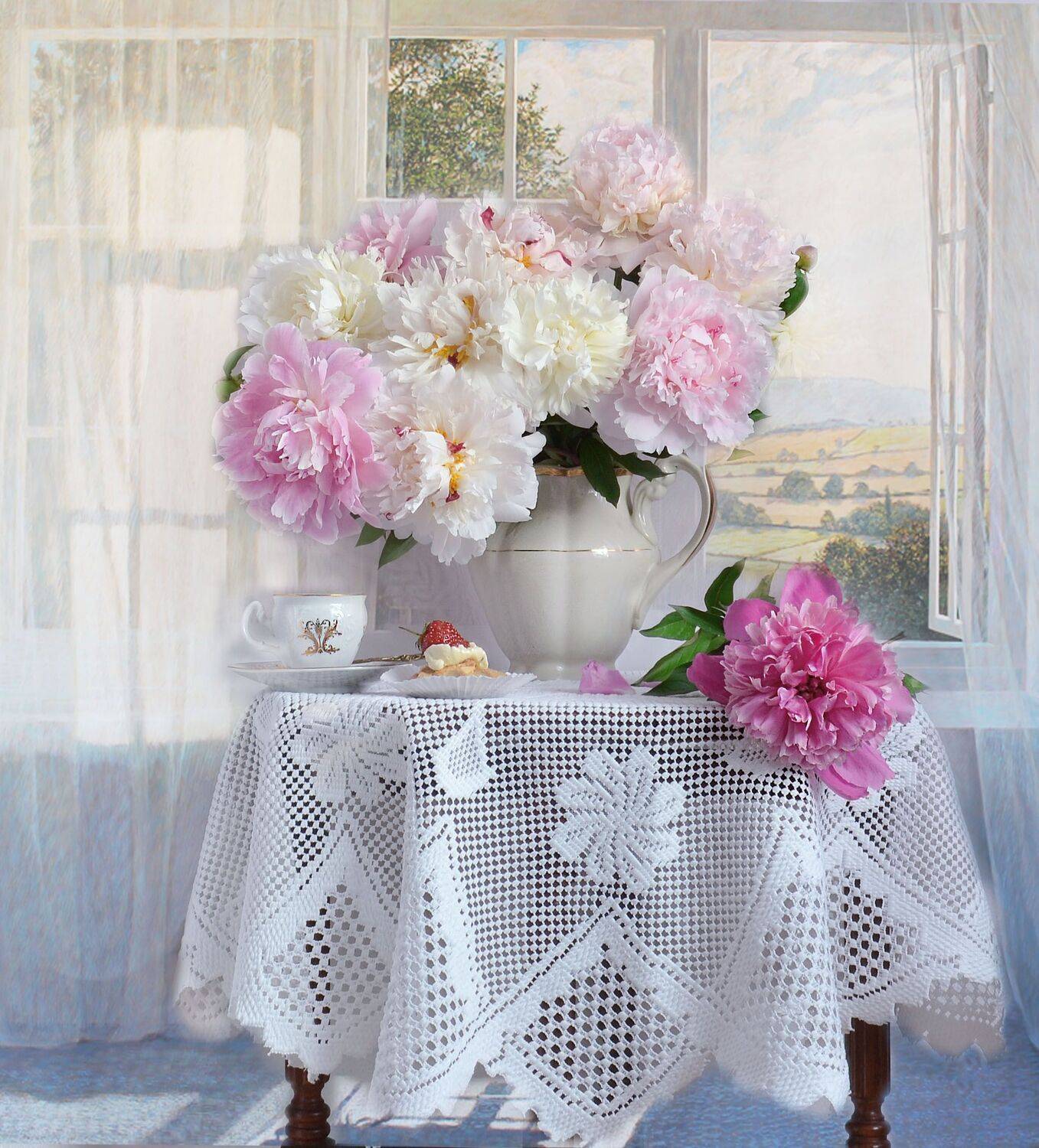 still life,натюрморт, июньские вечера, пионы, стихи, фото натюрморт, цветы, лето, июнь, Колова Валентина