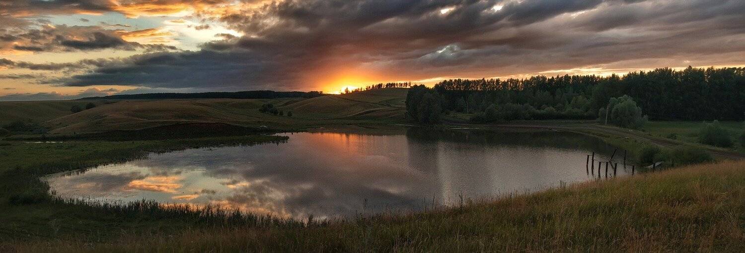 пруд. закат. башкирия., Марина Фомина