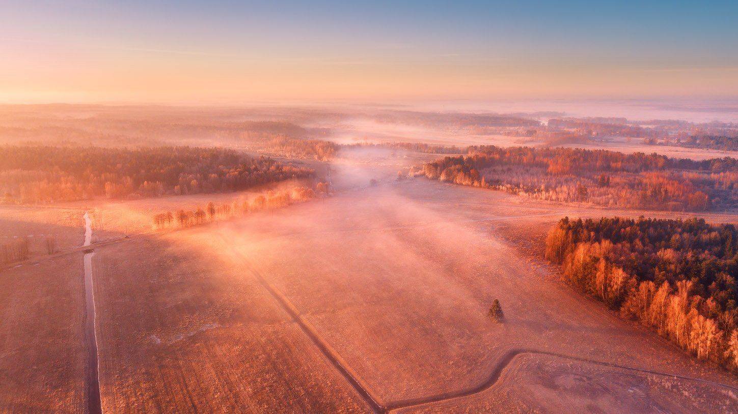 беларусь, весна, апрель, рассвет, утро, туман, Вейзе Максим
