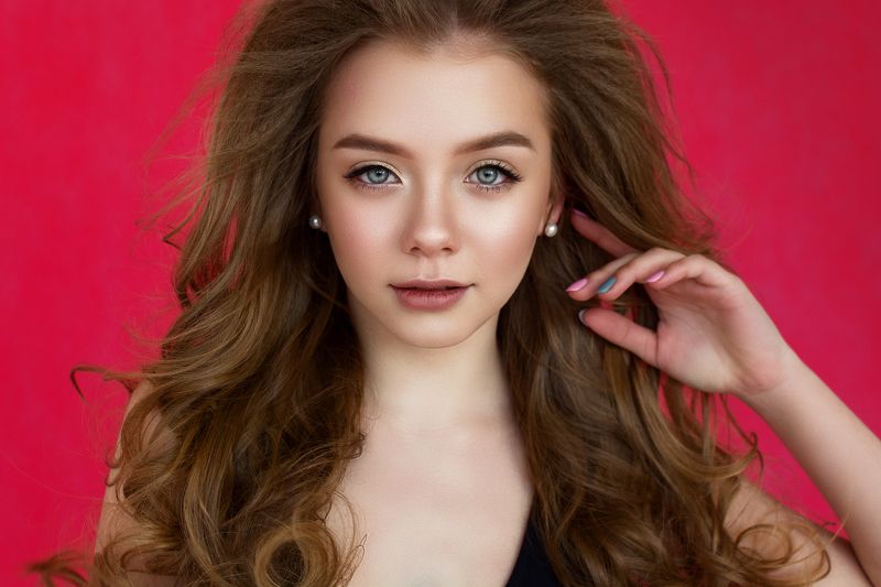 girl, model, fashion model, studio, natural light Vika фото превью