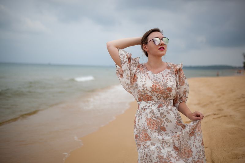 портрет, девушка, красиво, пляж, вьетнам, фукуок, лето Good day! фото превью