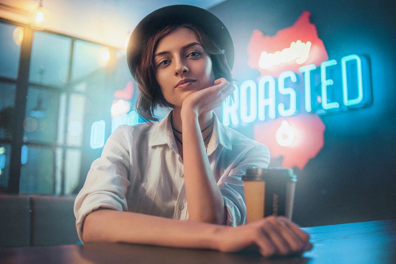 jay lay, neon, неон, портрет, девушка, модель Neon Girl фото превью