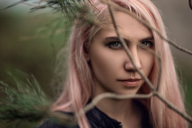 color portrait dodgeandburn canon sigma pink naturallight  фото превью