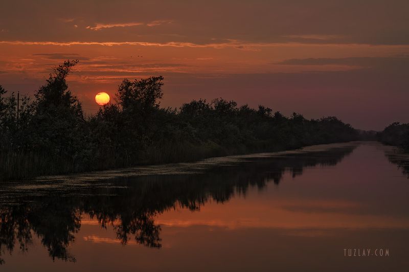 земля таманская, таманский полуостров, закат Люблю закат в начале мая... фото превью