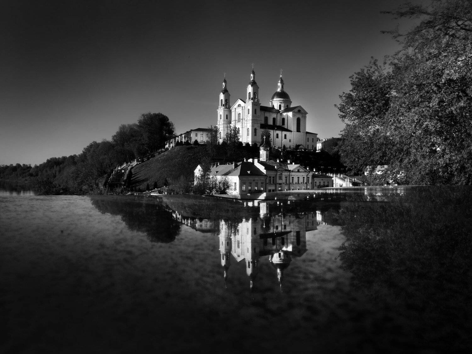 успенский собор, витебск, город, городской пейзаж, черно-белое, собор, церковь, помолейко, pomoleyko, city landscape, Павел Помолейко