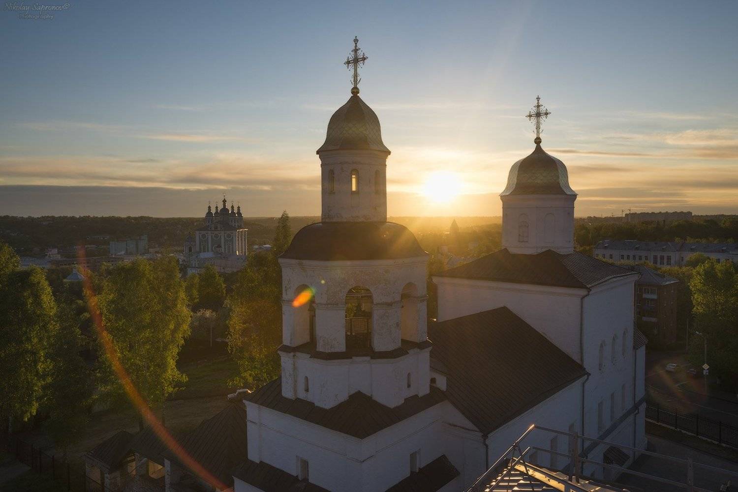 смоленск, успенский собор, смоленщина, вознесенский монастырь, рассвет, восход, май, весна, городской пейзаж, Николай Сапронов