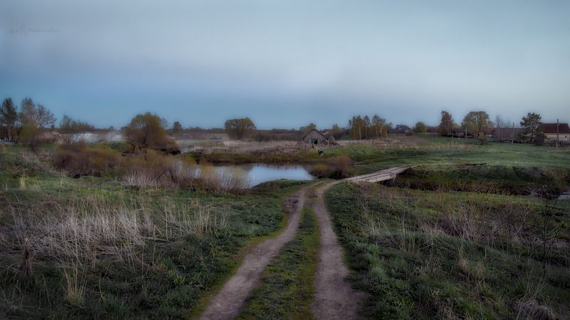 вечер, деревня, осенево Вечер в деревне фото превью