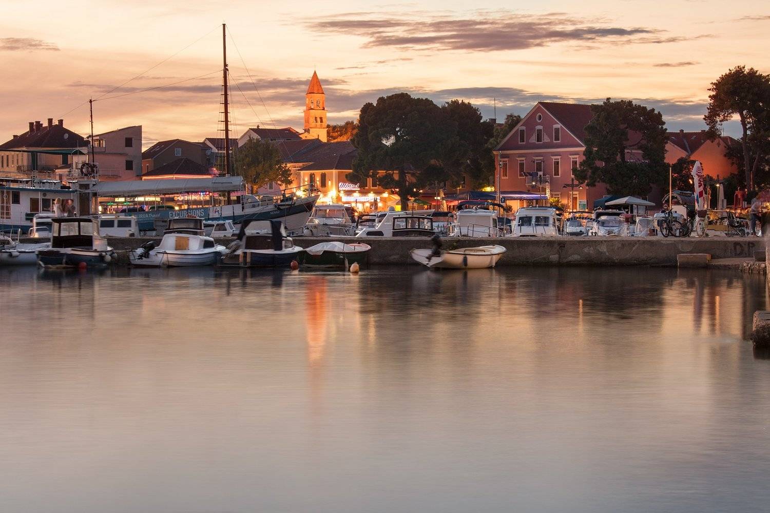 хорватия,  вечер, причал, Игорь Дубровский