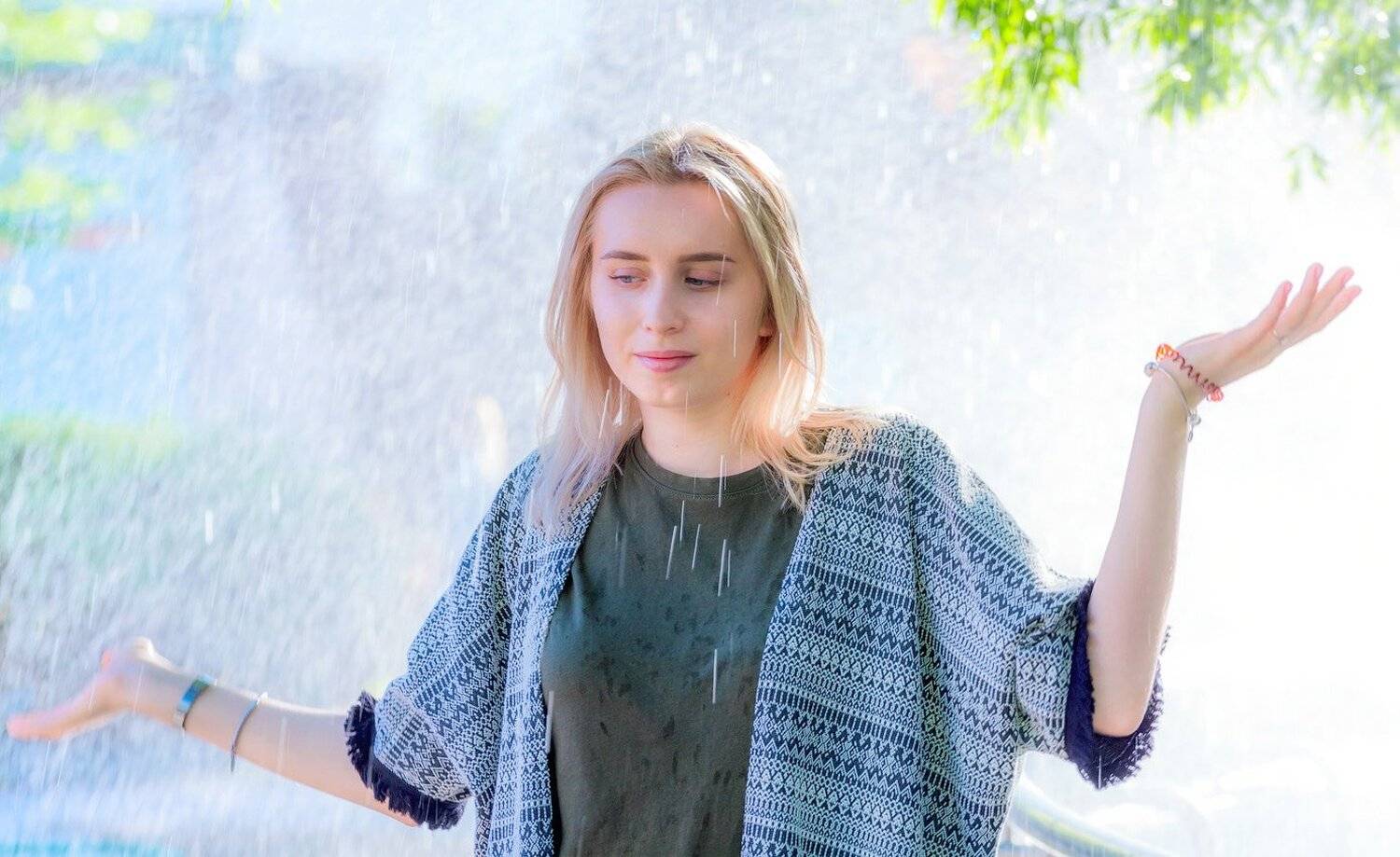 девушка, весна, дождь, Виктор Климкин