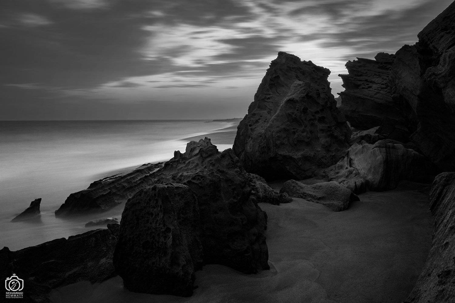 longexposure,canon80d,beach,sea,nature,blackandwhite,light,dark,sky,clouds,canon,photo,photographer, Mohammad Hemmaty