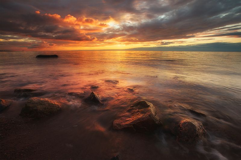 sunset, colors, estonia FIRE фото превью