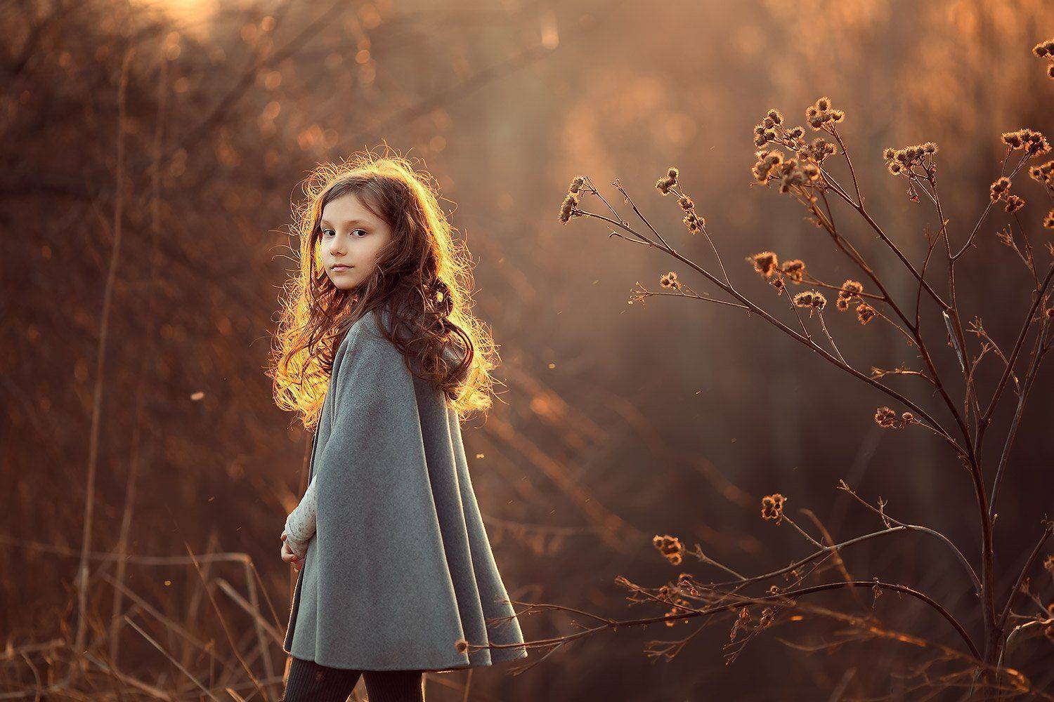 девочка, портретная фотосессия, детский фотограф, закат, Катрин Белоцерковская