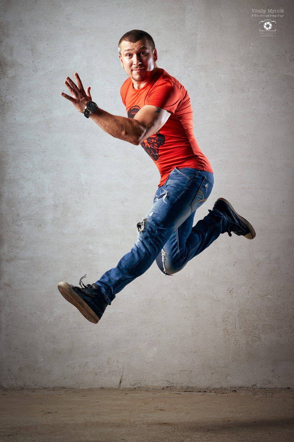мужчина, прыжок, стиль, эмоции, man, jump, style emotions,, Виталий Мытник