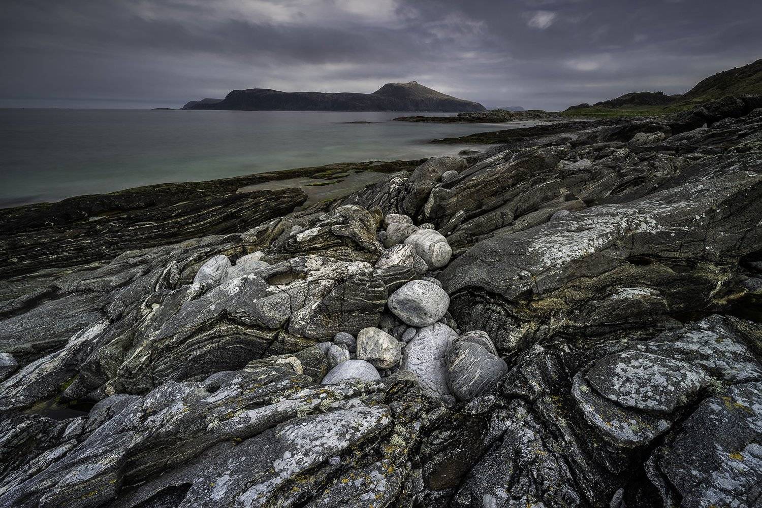 stones, rocks, beach, norway, landscape, colours, forms, structures, Sylwia Grabinska