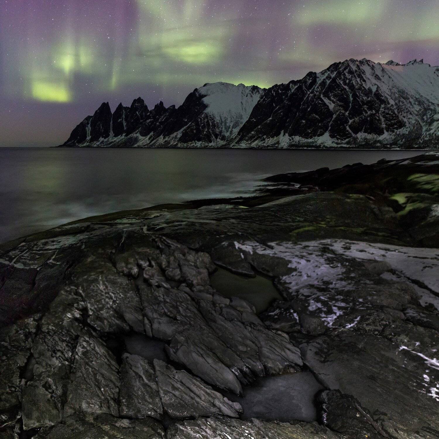 Норвегия, Сенья, Аврора, Сияние, Пейзаж, Norway, Senja, Travel, Aurora , Конарев Михаил