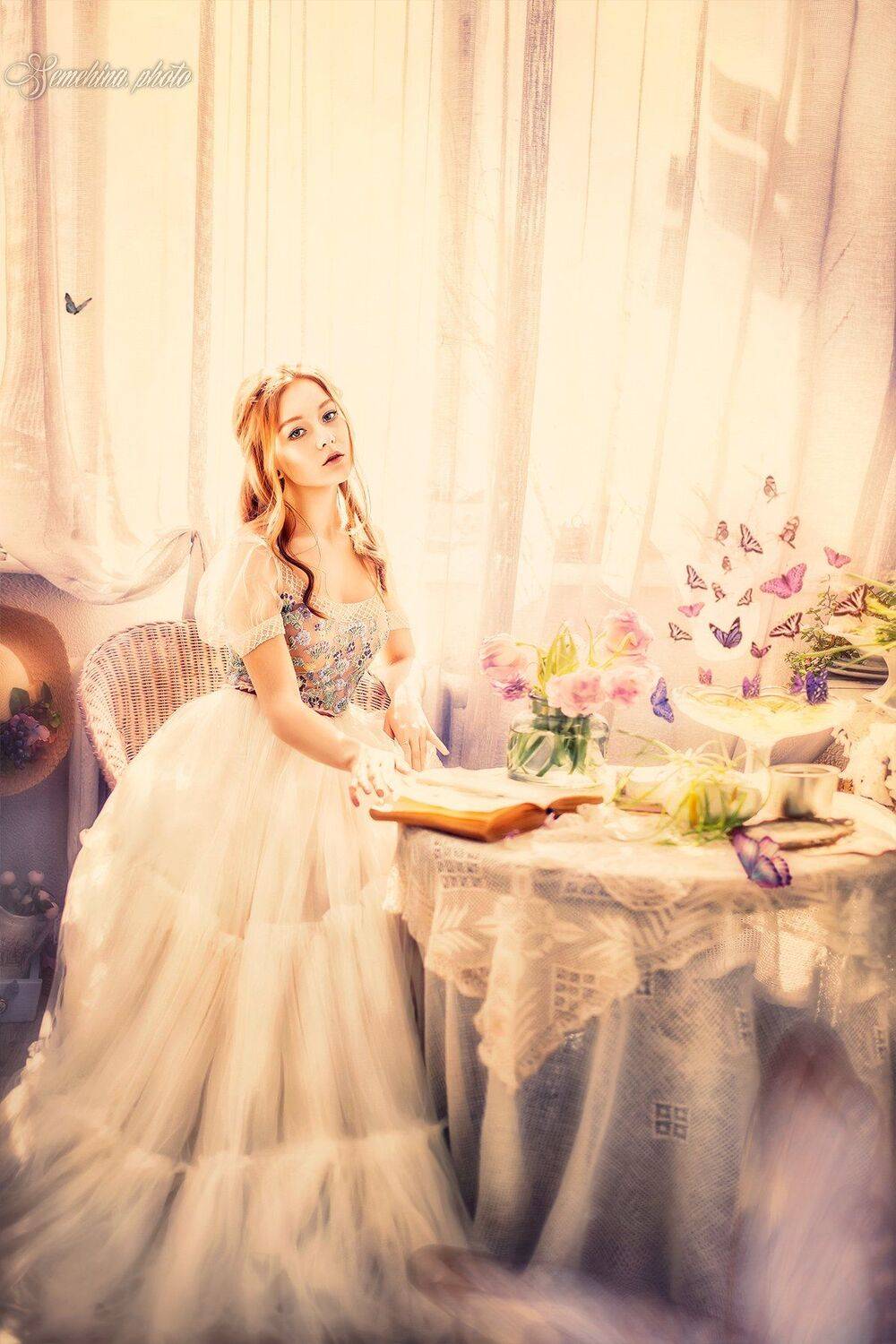 девушка, утро, винтаж, сказка, girl, morning, fairytale, butterfly, vintage, Марина Семёхина