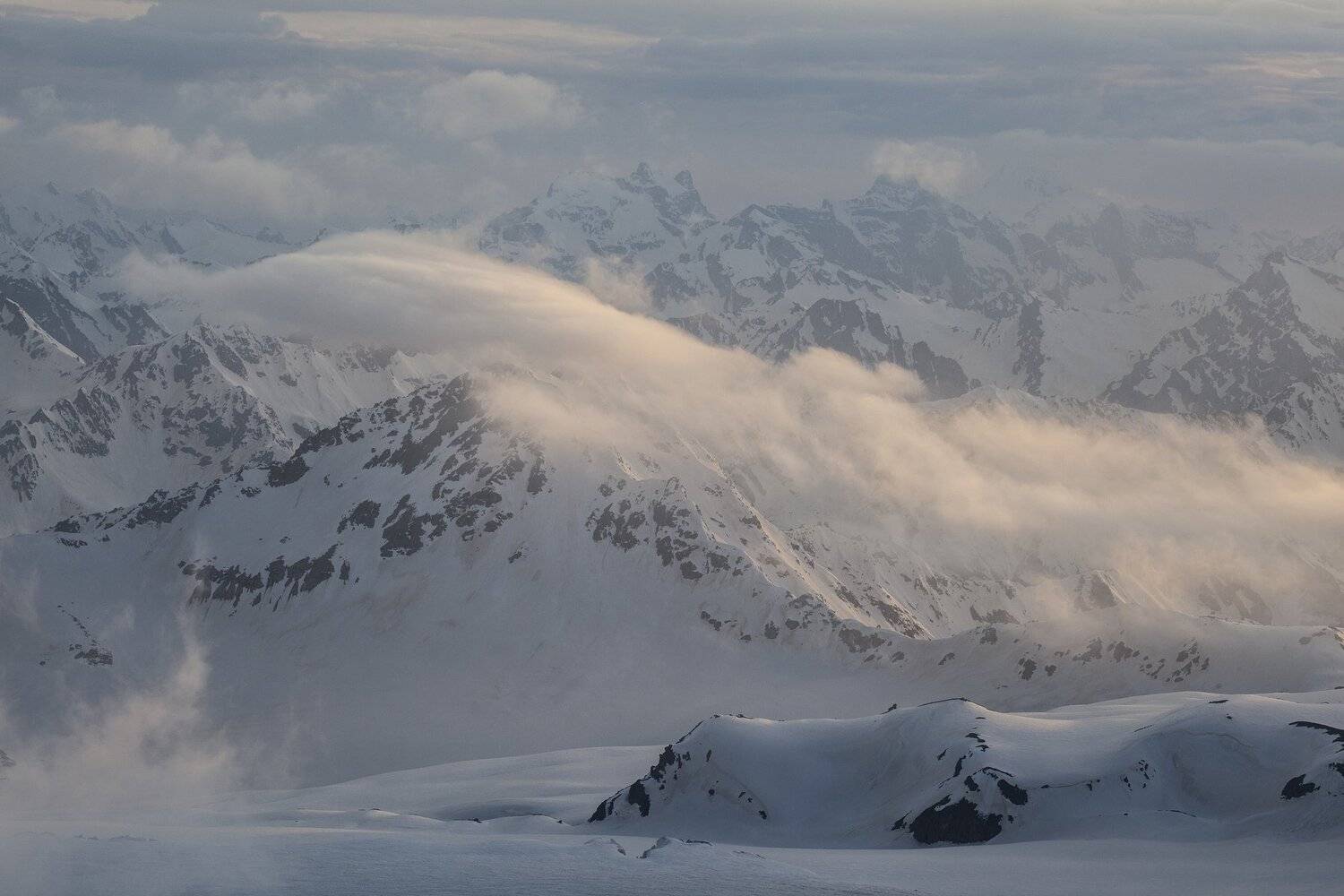 пейзаж, природа, горы, кавказ, красиво, вечер, Бахтин Вячеслав