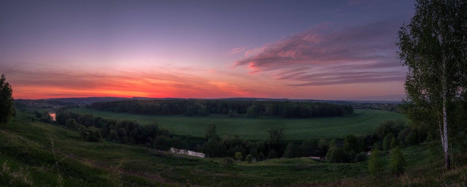 пейзаж, природа, река, долина, осетр, протекино, ночь, утро, рассвет,, Андрей Чиж