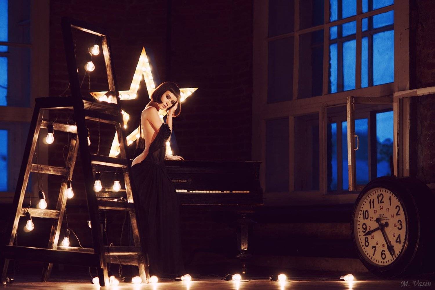 girl, model, sexy, nude, color, studio, light, Михаил Васин