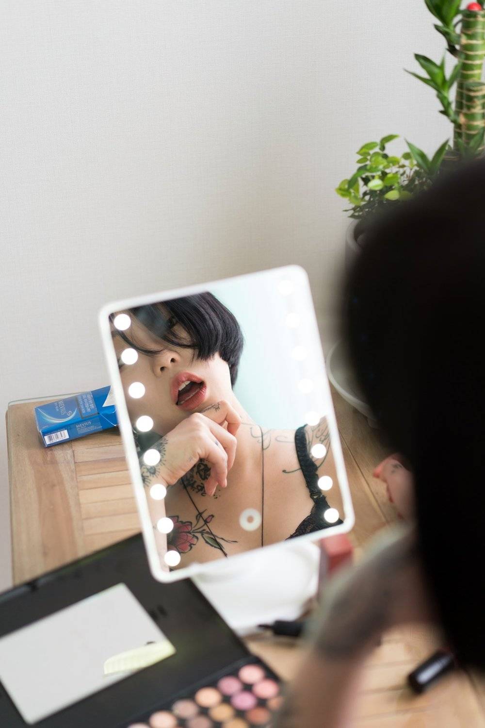 #sexy #girl #woman #beauty #cute #light #night #red #seminude #potrait #underwear #female, moonlight_mermaid