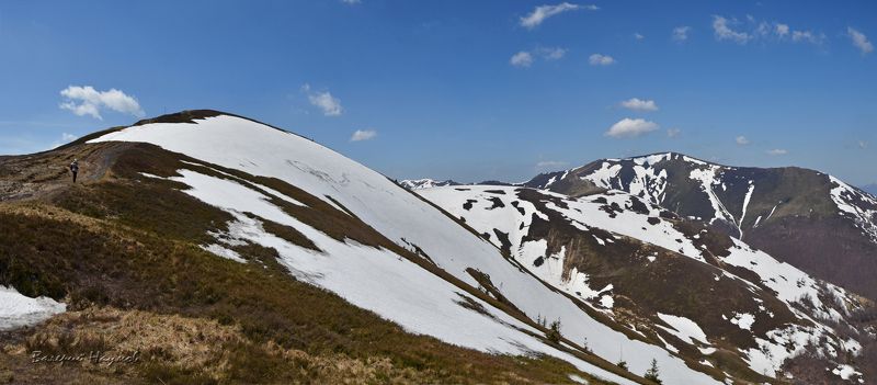 апрель, карпаты, горы, снег, боржава, вершины Путь наверх фото превью