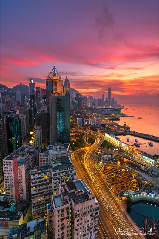 Hong Kong sunset фото превью