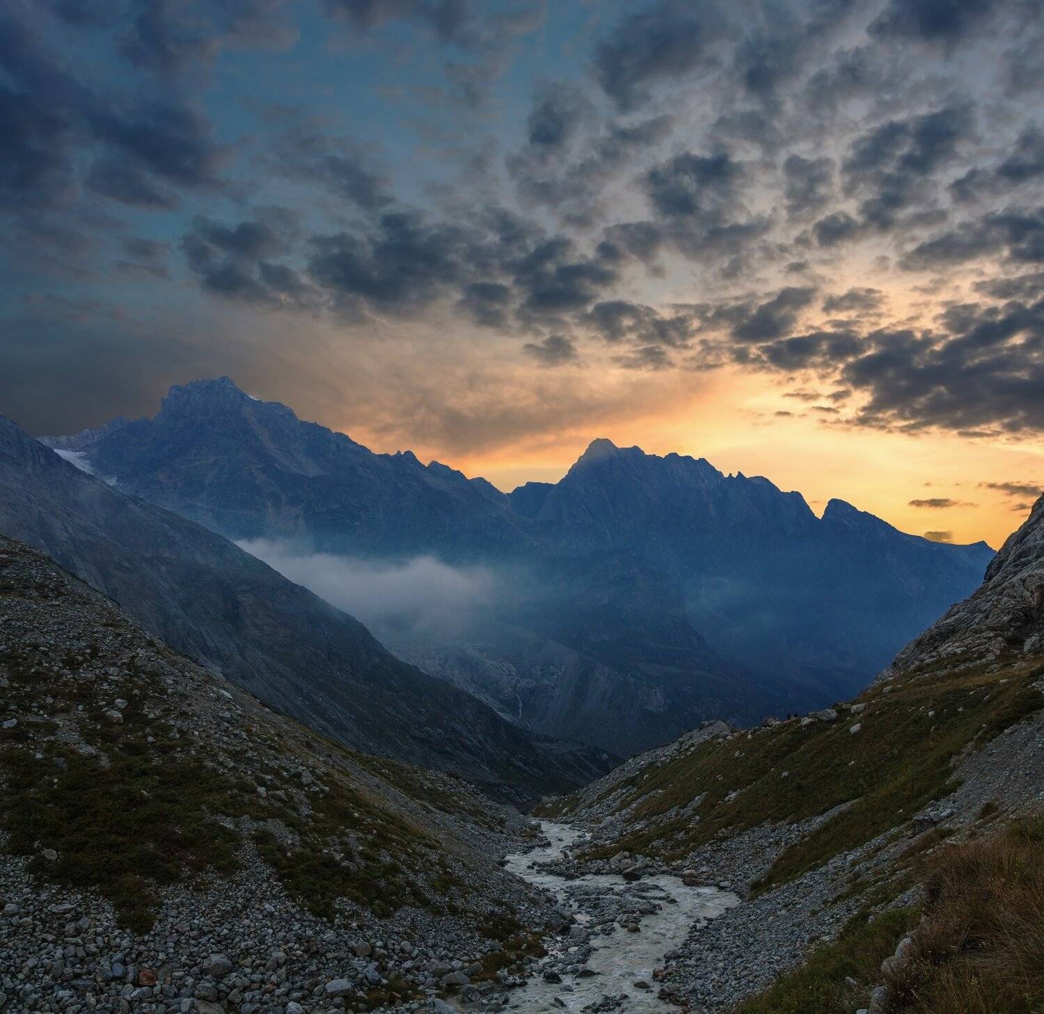 горы, закат, кавказ, Эстелла