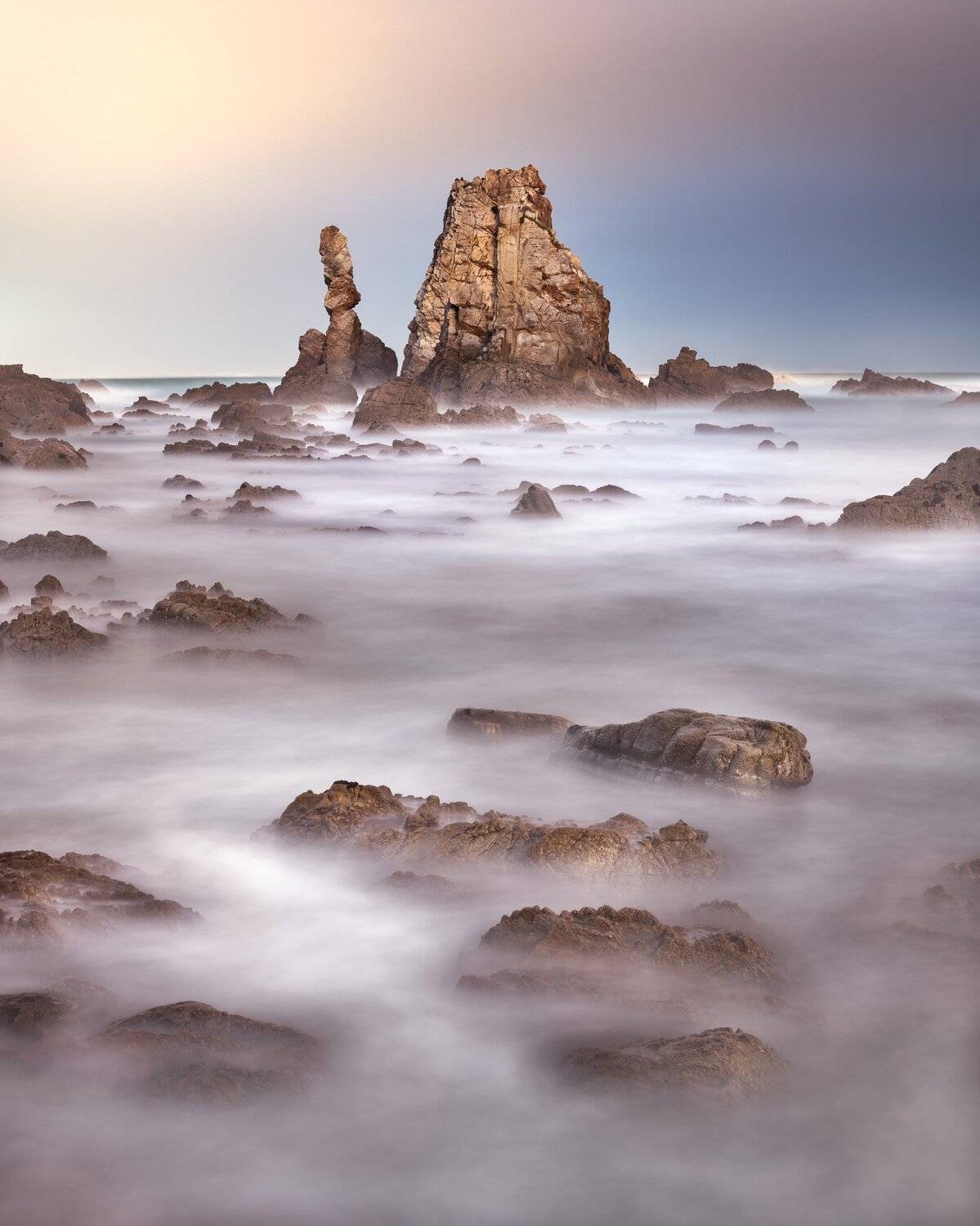 asturias, atlantic, bay, beach, beautiful, blue, cliff, clouds, coast, coastline, cudillero, dawn, dramatic, europe, fingers, foam, formation, illuminated, landmark, landscape, marina, morning, natural, nature, ocean, playa, rocks, rough, santa, scenic, s, Andrey Omelyanchuk