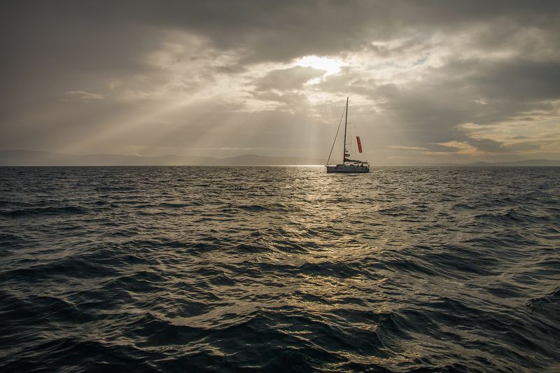 море, природа, путешествие, яхтинг, регата, рассвет, утро, morning, travel, traveling, sea, sunset, sailing Sailing time фото превью