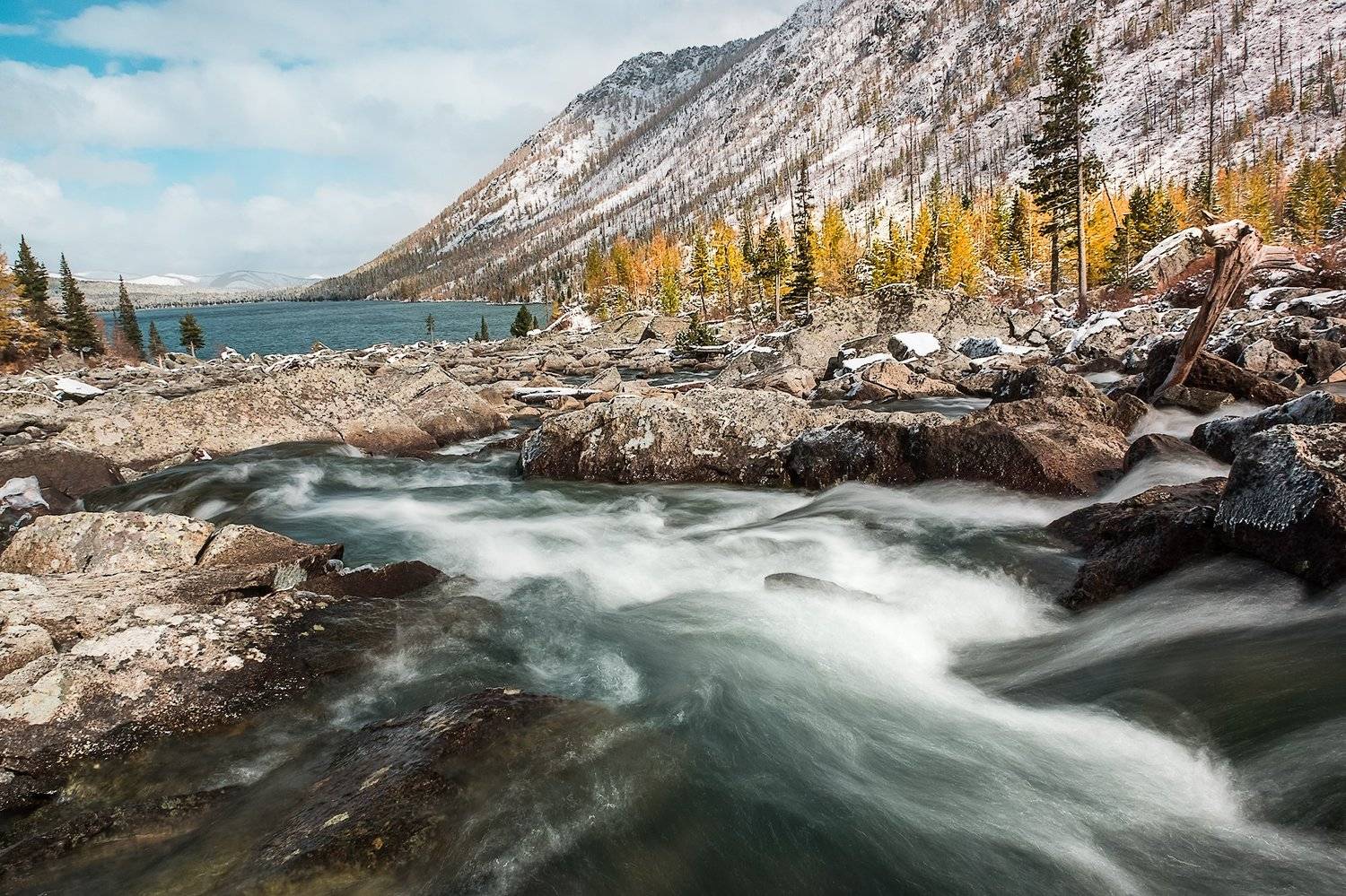 природа, пейзаж, Россия, Алтай, озеро, Мультинские озера, Шумы, горы, небо, облака, осень, Лариса Николаевна