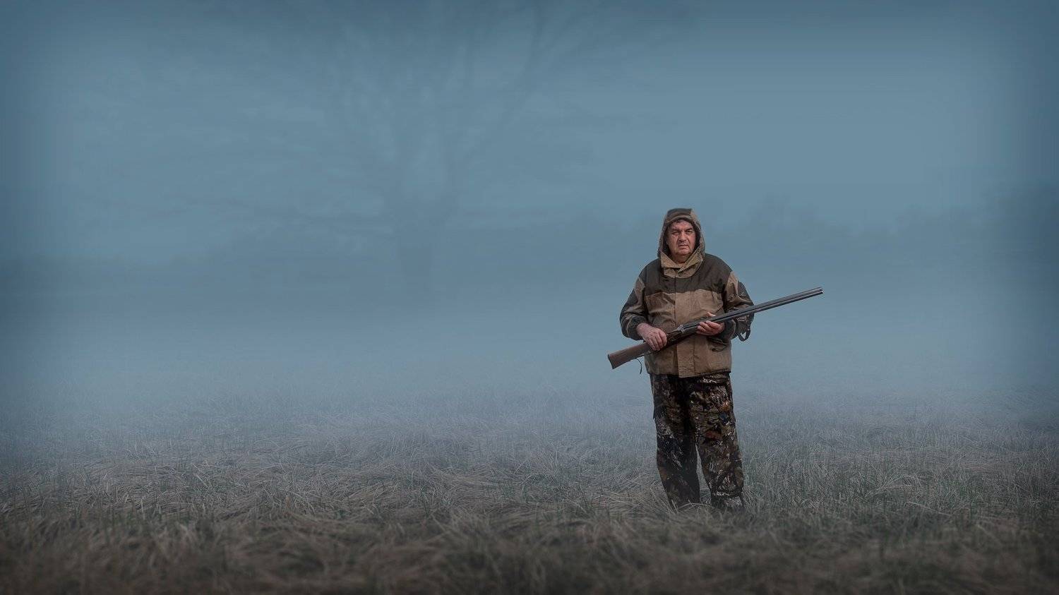 лес,туман,охотник, Георгий Шпунтов