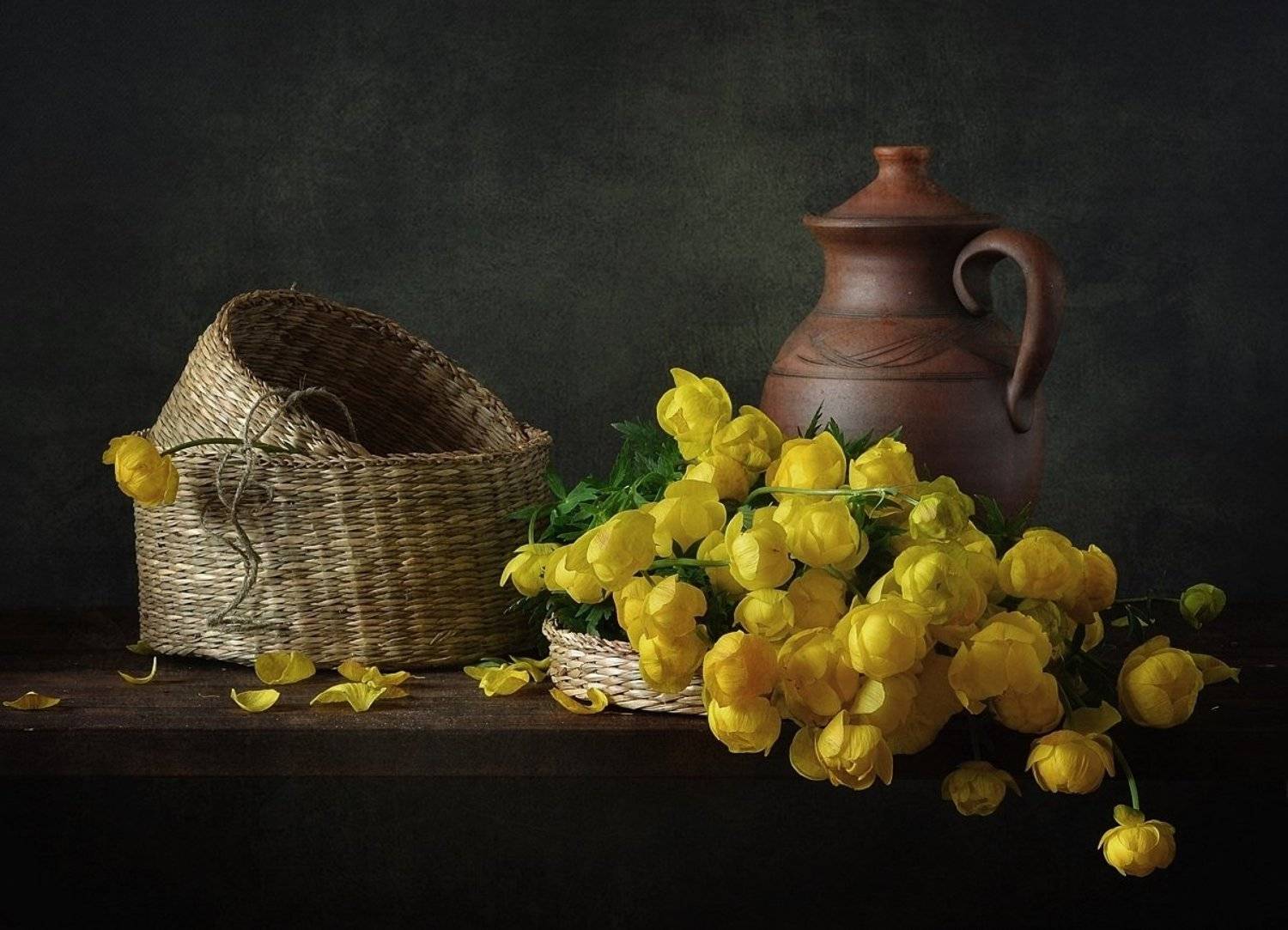 натюрморт,весна,цветы,купальница европейская, Наталия К