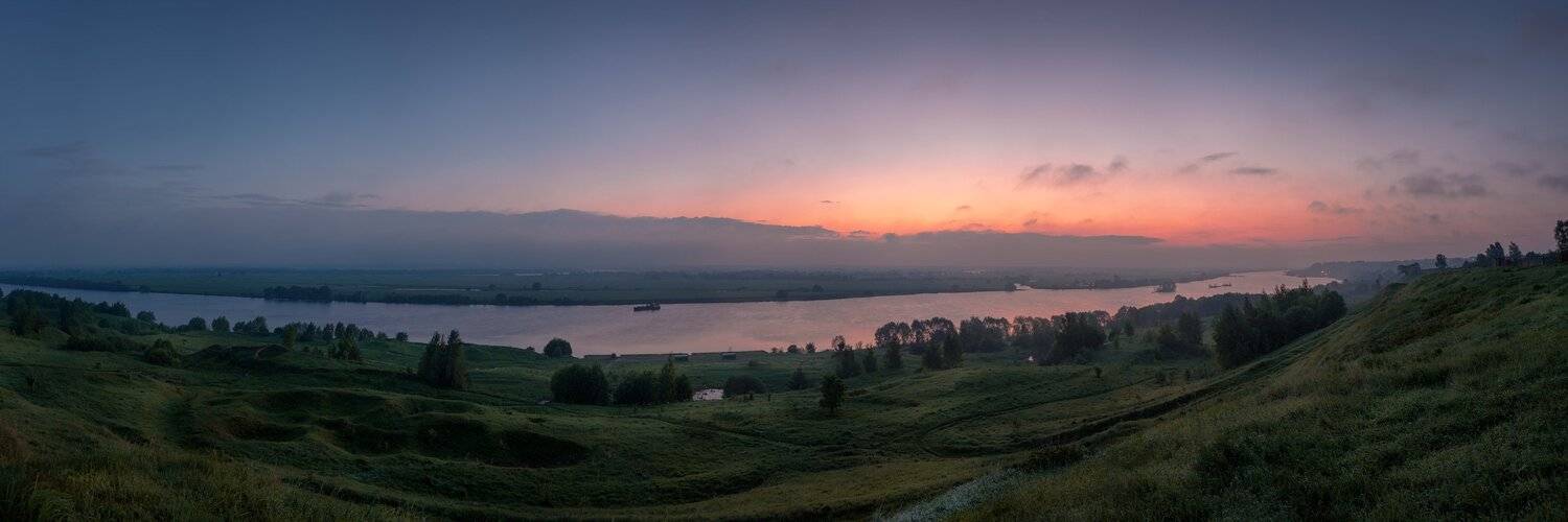 пейзаж, панорама, константиново, есенин, заря, рассвет, ока, Андрей Чиж