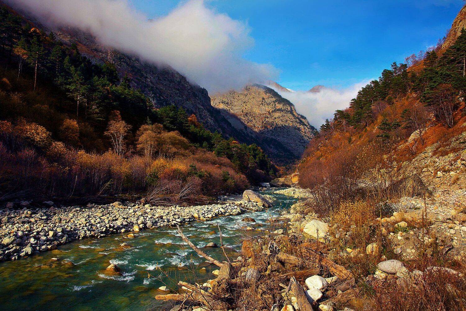 река,горы,осень,кабардино балкария, Marat Magov