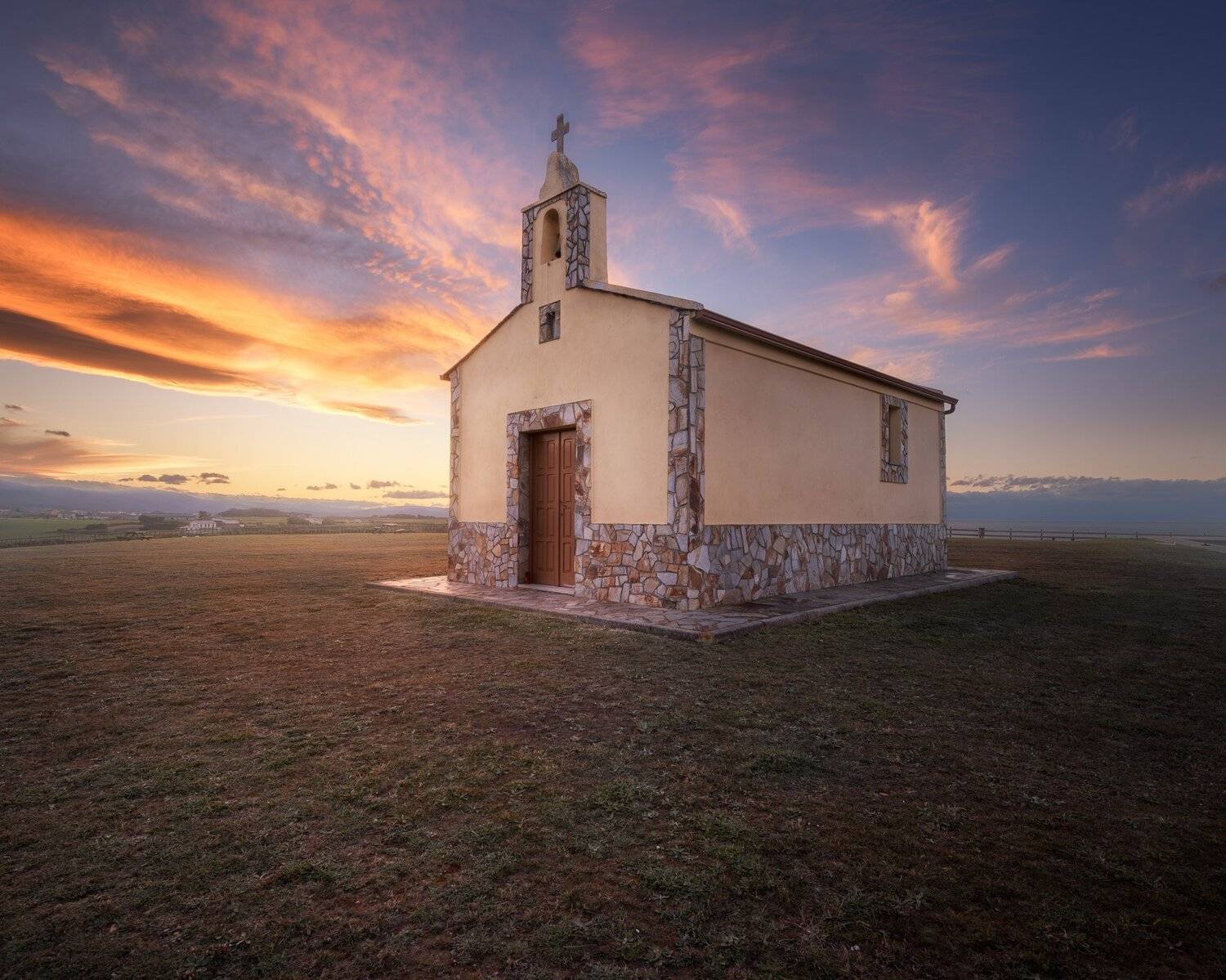 architecture, asturias, atlantic, bell, blue, building, casariego, catholic, church, city, coast, country, cross, door, dusk, ermita, europe, evening, facade, gadea, grass, historic, house, iglesia, illuminated, landmark, lorenzo, maria, meadow, monument,, Andrey Omelyanchuk