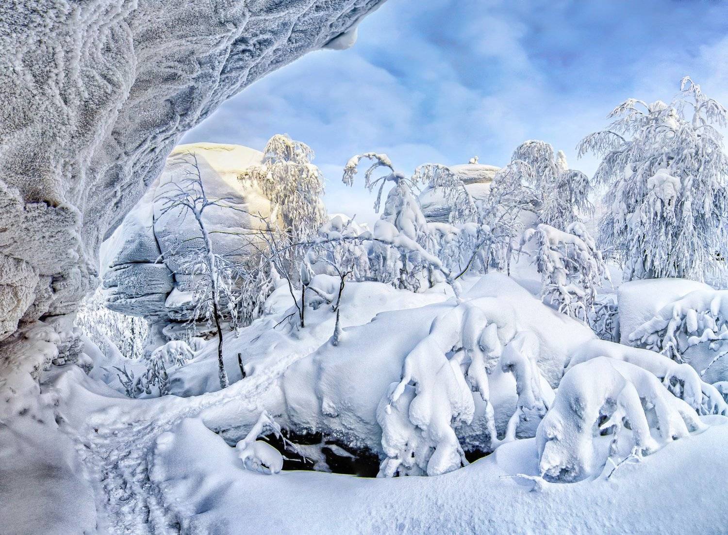 пермский край, каменный город, зима, сугробы, Андрей Козлов
