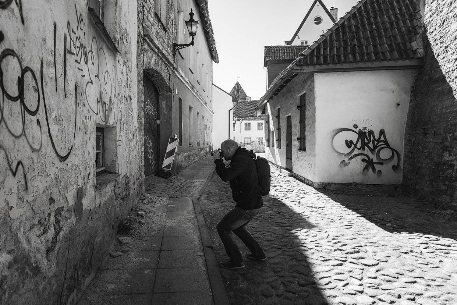 человек фотограф город старыйгород таллин улица солнце, Вавилова Елизавета