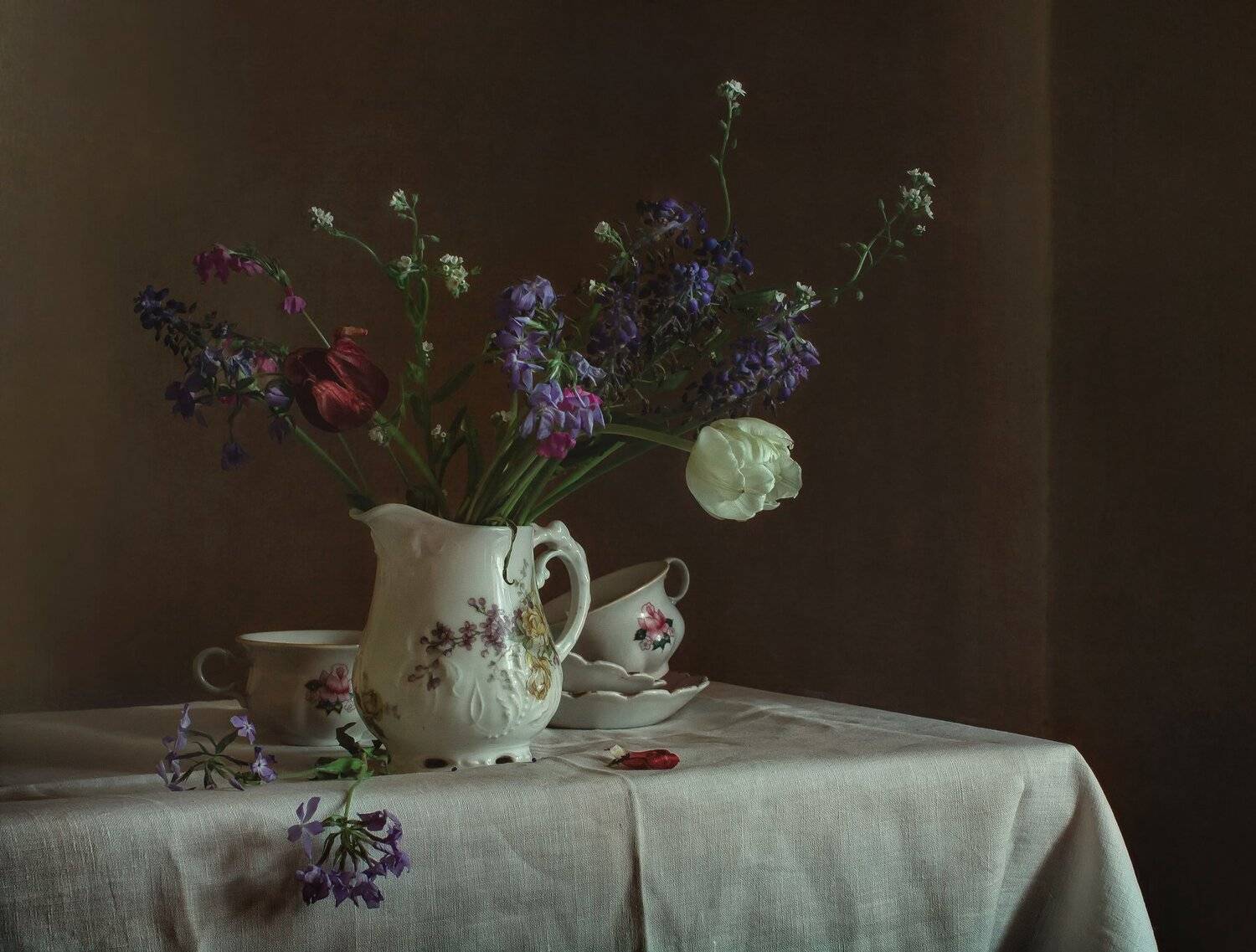 натюрморт, фарфор, цветы, Анна Петина