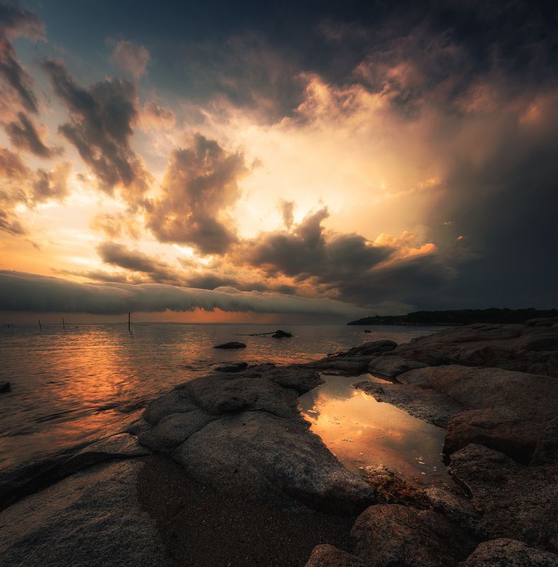 nature,sea, landscape, storm, cloud,sunset, water Storm is coming фото превью