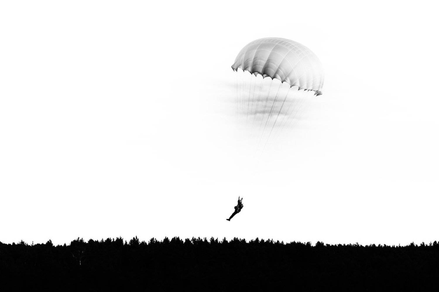 парашют, парашютист, графика,, Refat Mamutov