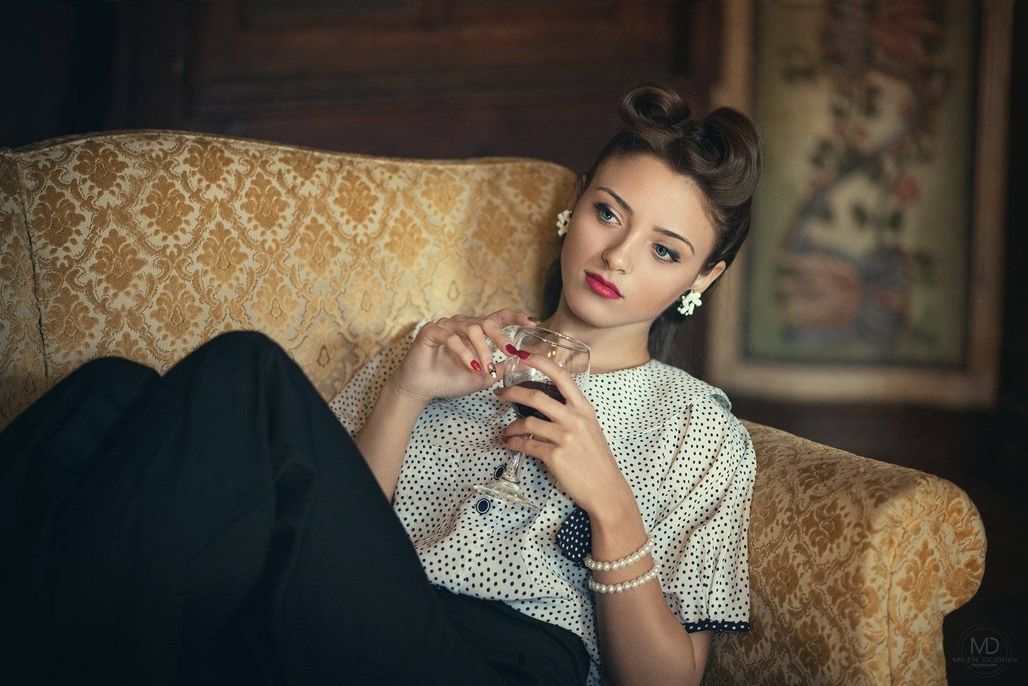 portarit, model, vintage, retro, Милен Добрев