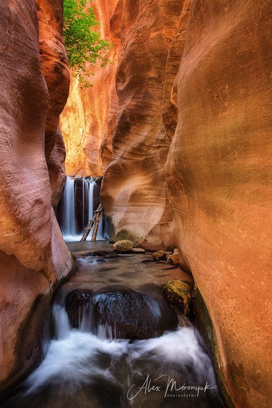 сша, каньон, река, вода, водопад, абстракция, юта, путешествие, фототур, длинная выдержка, Водопад в каньоне Канарра, Юта фото превью