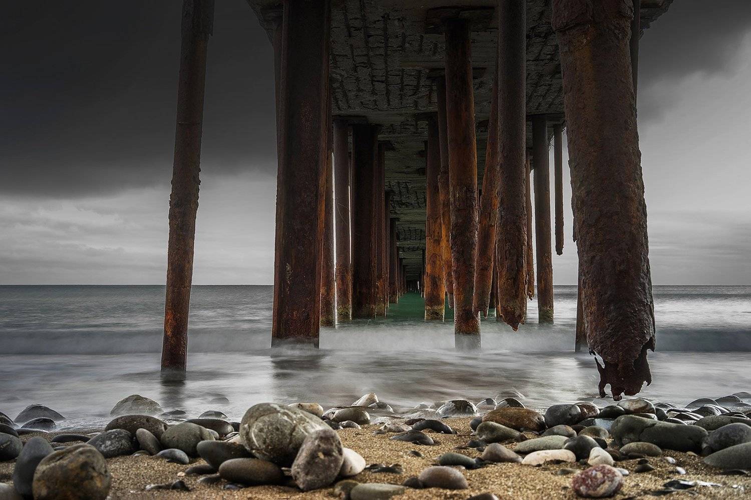 пирс, причал, море, судак, ржавчина, опоры, Макс